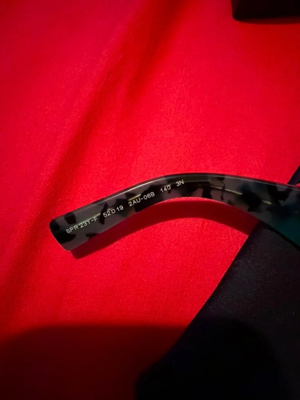 Prada Teal Tortoise Acetate Sunglasses with Gold Logo